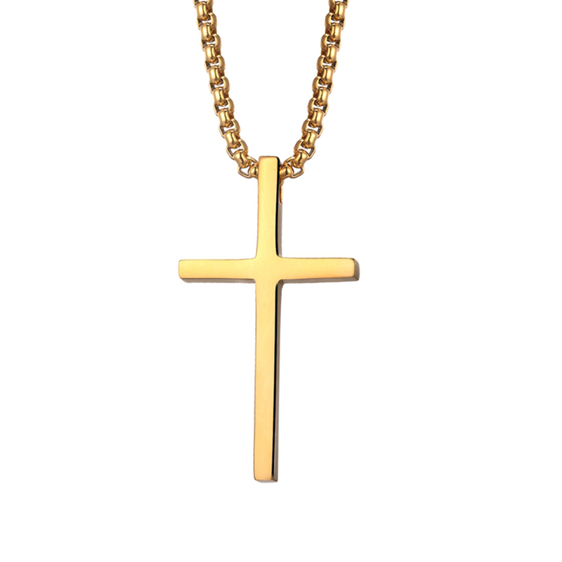 Eenvoudige temperament cross ketting